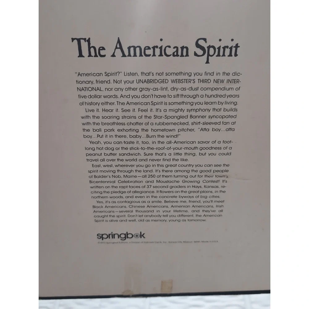 Vintage 1973 The American Spirit 500 Pc COMPLETE Puzzle, Springbok Jigsaw